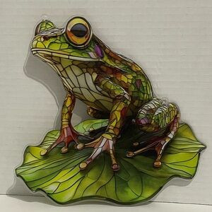 Suncatcher Acrylic Green Frog Wildlife Decor Home Cabin New Gifts